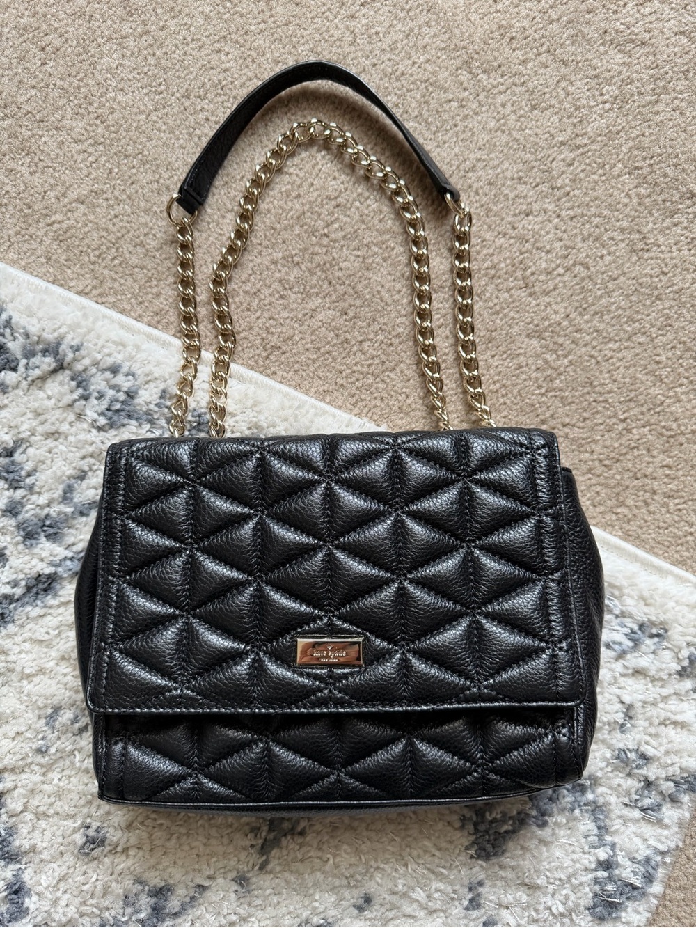 Kate Spade Emelyn Emery Court Quilted Leather Purse Quiet Luxury Designer
